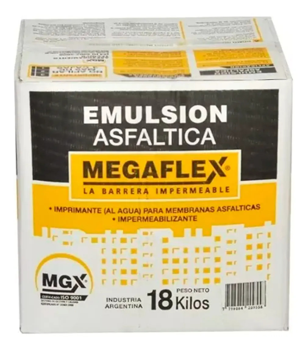 em18 Emulsion Asfaltica Megaflex x 18Kgs en Caja