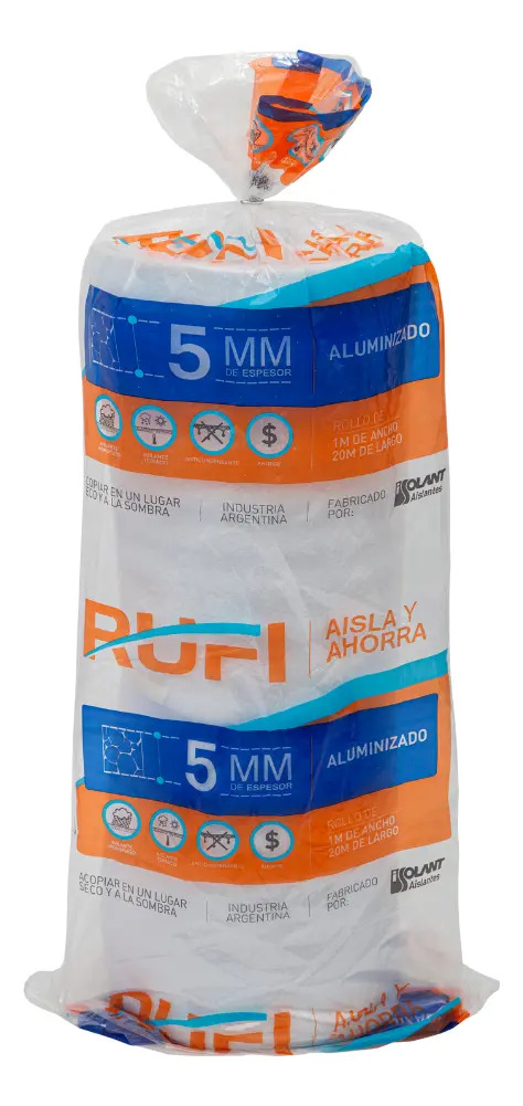 Espuma ISOLANT RUFI Aluminizada 5mm x 20m2