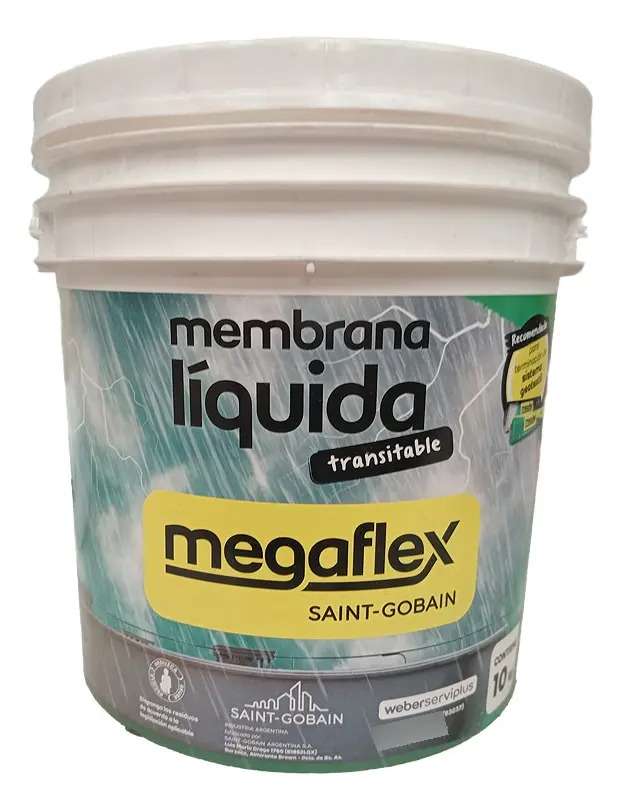 meml10B Membrana Liquida MEGAFLEX Emultrans x 10lts BLANCA