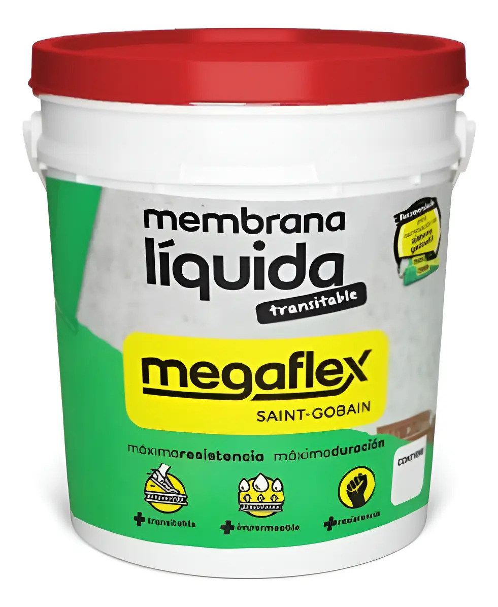 meml10R Membrana Liquida MEGAFLEX Emultrans x 10lts ROJA
