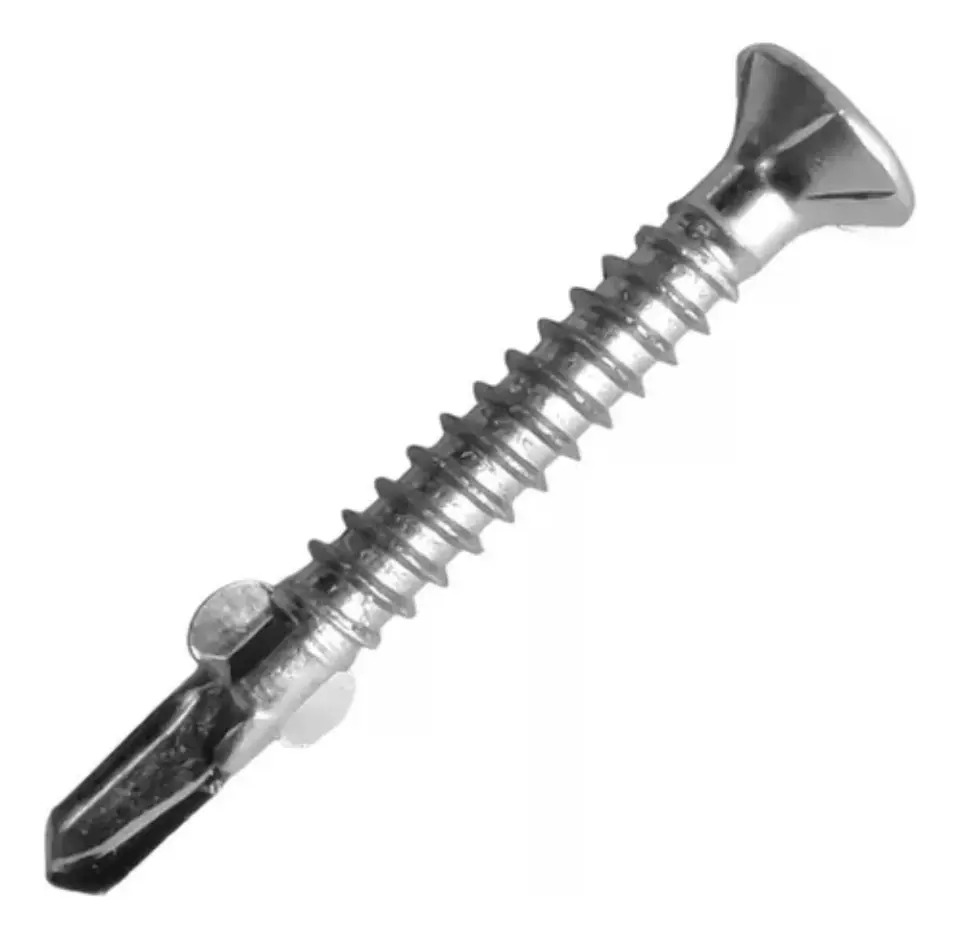 a125 Tornillo 8 x 1 1/4 Punta Mecha con alas x 200 Unid