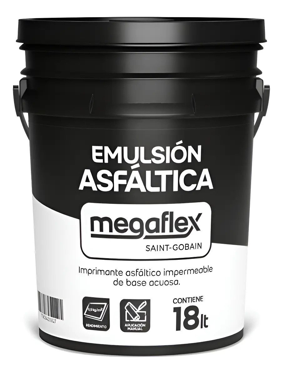 em18b Emulsion Asfaltica Megaflex x 18Kgs En Balde