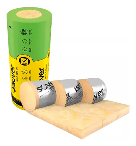 rpm100 Lana de Vidrio Isover Rolac Plata MURO 100mm x 8,4m2