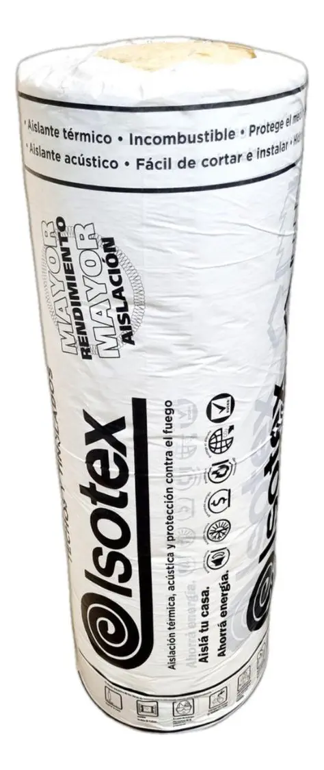 itx45 Lana de vidrio ISOTEX Aluminio 50mm 1,20 x 16mts 19.2m2