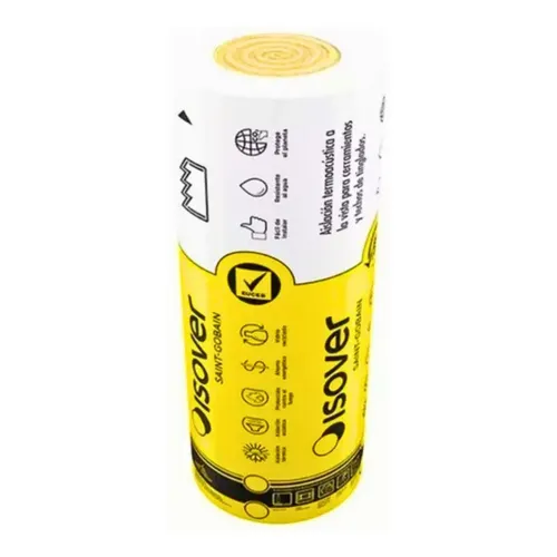 pp50 Lana de vidrio Isover Polipropileno Tensado 50 1.20x16 (19,2m2) con solapa