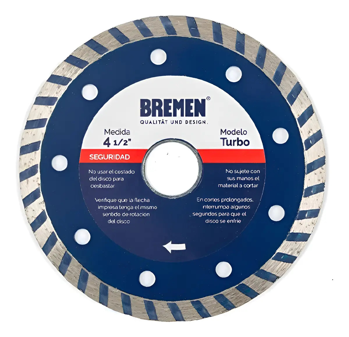 DDTD115 4527 - DISCO DIAM TURBO DIAMANTADO 115MM (4 1/2) BREMEN