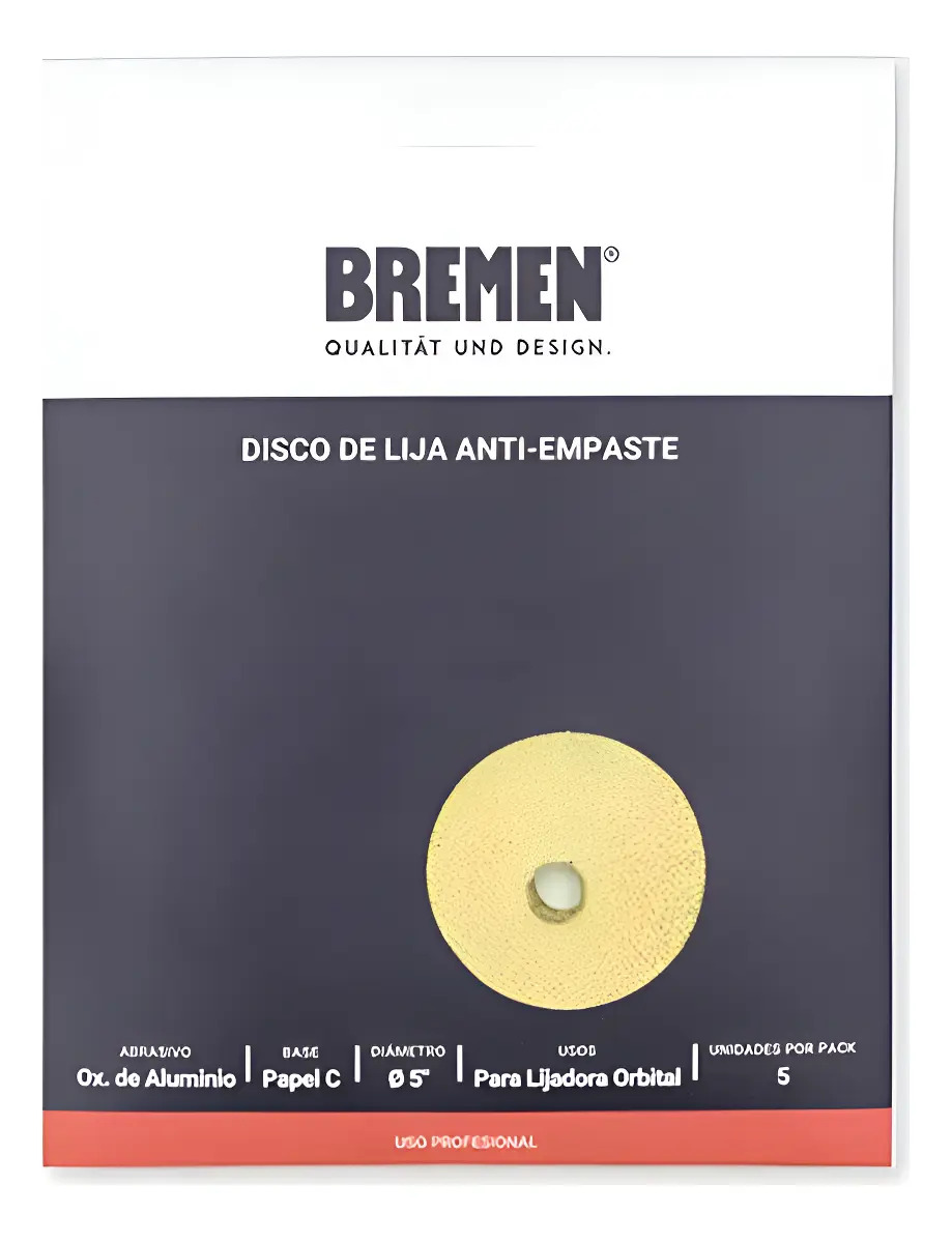 dlij100apf 7604F - DISCO DE LIJA ANTI-EMPASTE GR100 P/ORBITAL 5 x UNID