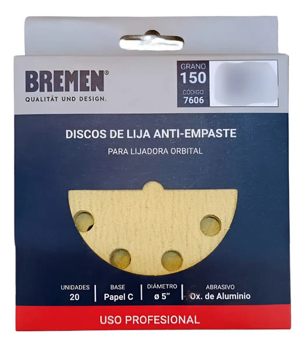 dlij150apf 7606F - DISCO DE LIJA ANTI-EMPASTE GR150 P/ORBITAL 5 x UNID