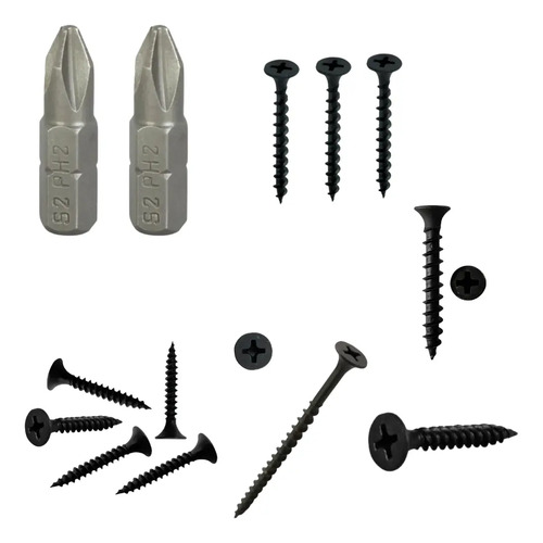 Kit2 kit DW1:50 tornillosC/u de: 6x1 6x1-1/2 6x1-3/4 6x2 8x2 + 2 Punta corta