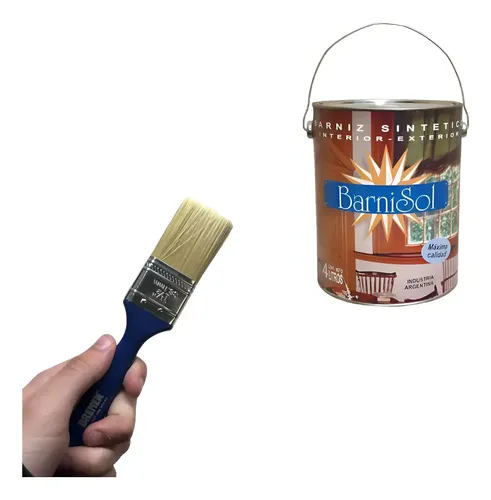 ksin4 Kit 1 barniz sintetico 4lt + Pincel 2