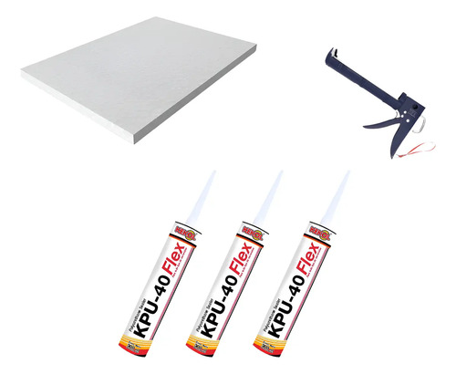 keps20p Kit 25 Planchas 20mm + 3 Adhesivo sellador + pistola