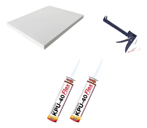 keps40p Kit 12 Planchas 40mm + 2 Adhesivo sellador + pistola