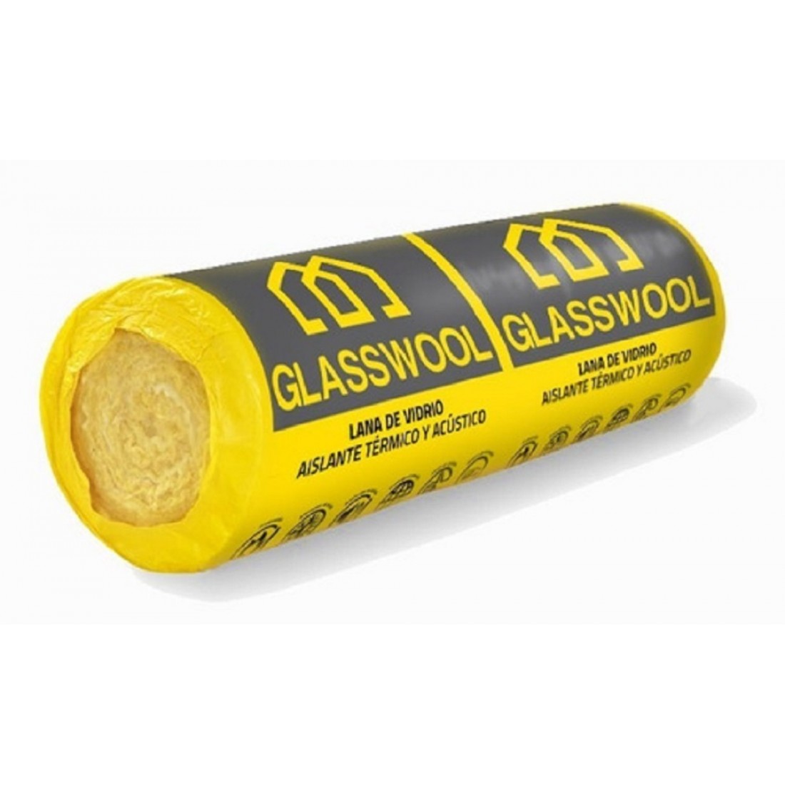 pp50g Lana de vidrio Glasswool Polipropileno Blanco 50 1.25x16 (20m2) con solapa