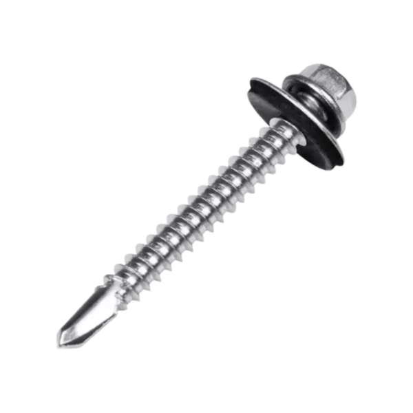 Tornillo Punta Mecha para Techo con Arandela Vulcanizada x 100 unidades
