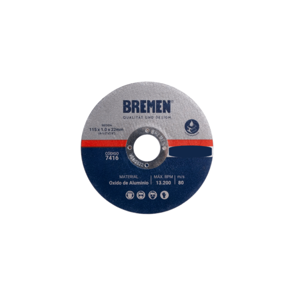 Disco Corte Amoladora Metal Bremen 230 X 1.9mm 7420 X Unidad