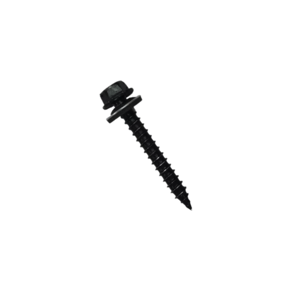 Tornillo Punta Aguja Negro 14x2 X100u C/arandela Chapa Goma - Image 2