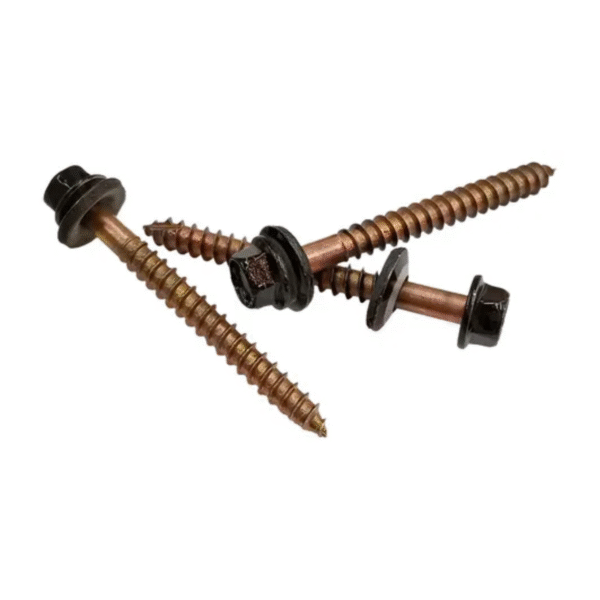 Tornillo 14x2 1/2 X1000u Punta Aguja Arandela Goma Vulcanizada Negro