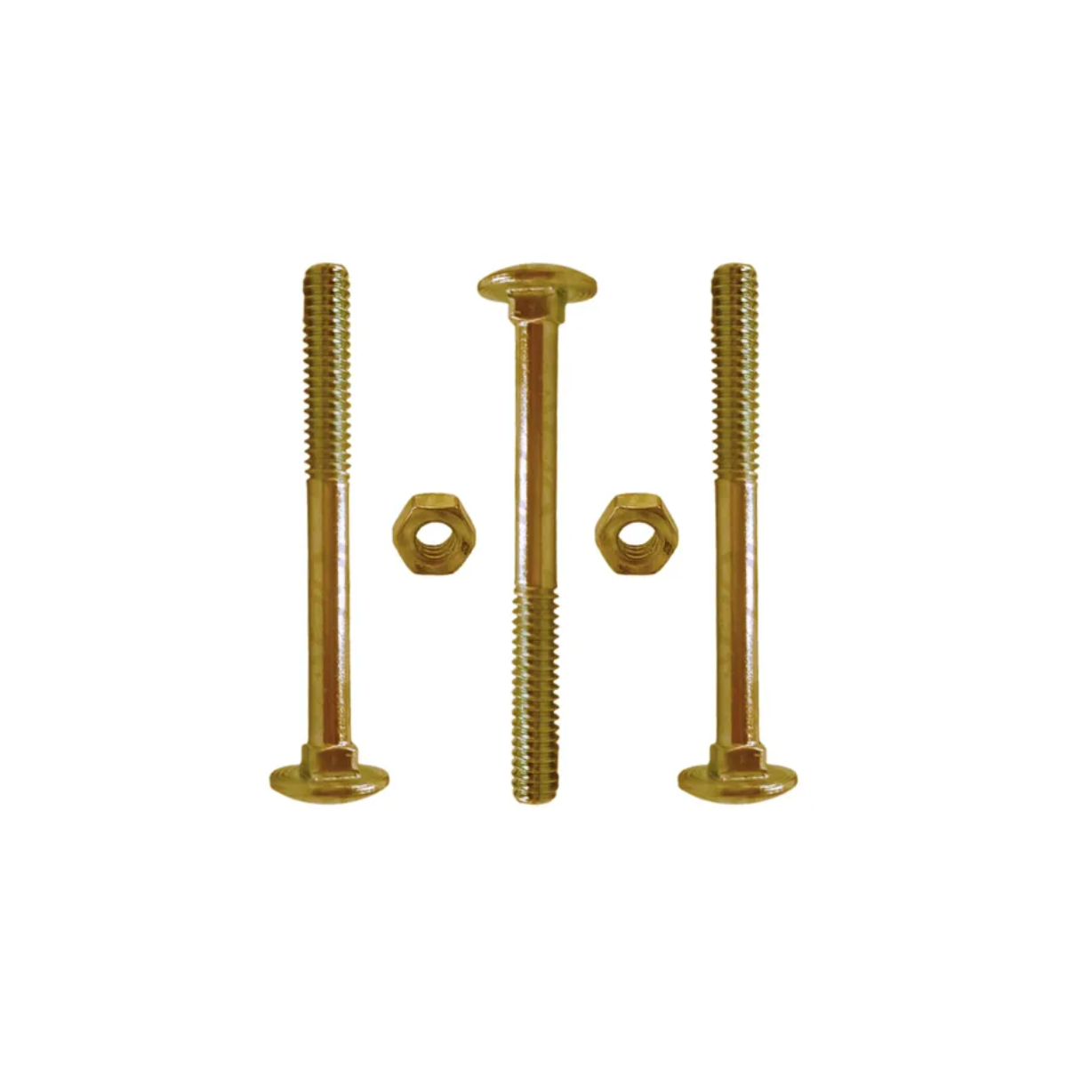 Bulón Cabeza Redonda Cuello Cuadrado 1/4x 3 X 50u Dorado - Image 5